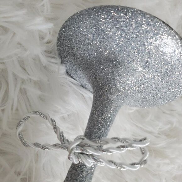Cheers To The New Year, New Year's Silver Glittered Stemmed Wine Glass - Picture 10 of 10